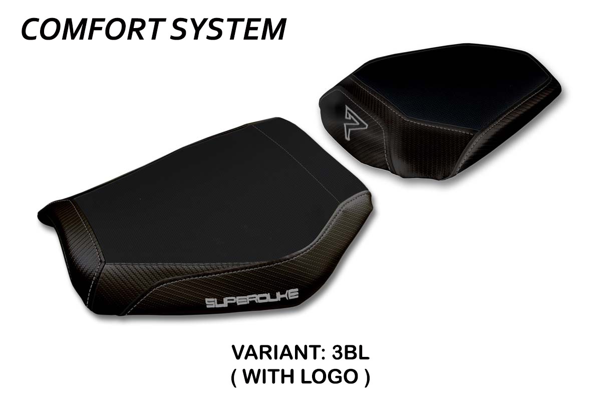 TPZ Gaya Comfort black Saddle covering Logo KTM SuperDuke 1290R 2020-2023