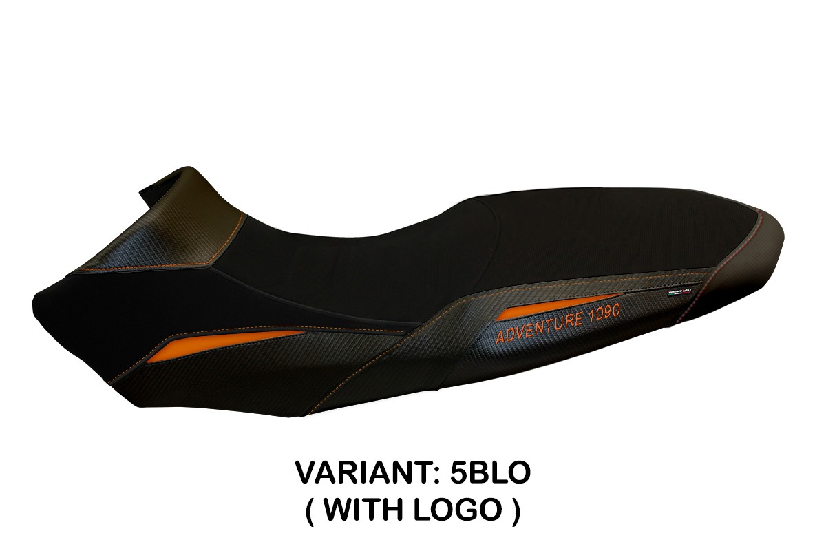 Rivestimento sella TPZ Sassuolo 2 Logo nero-arancio KTM 1090 Adventure R 2017-2019