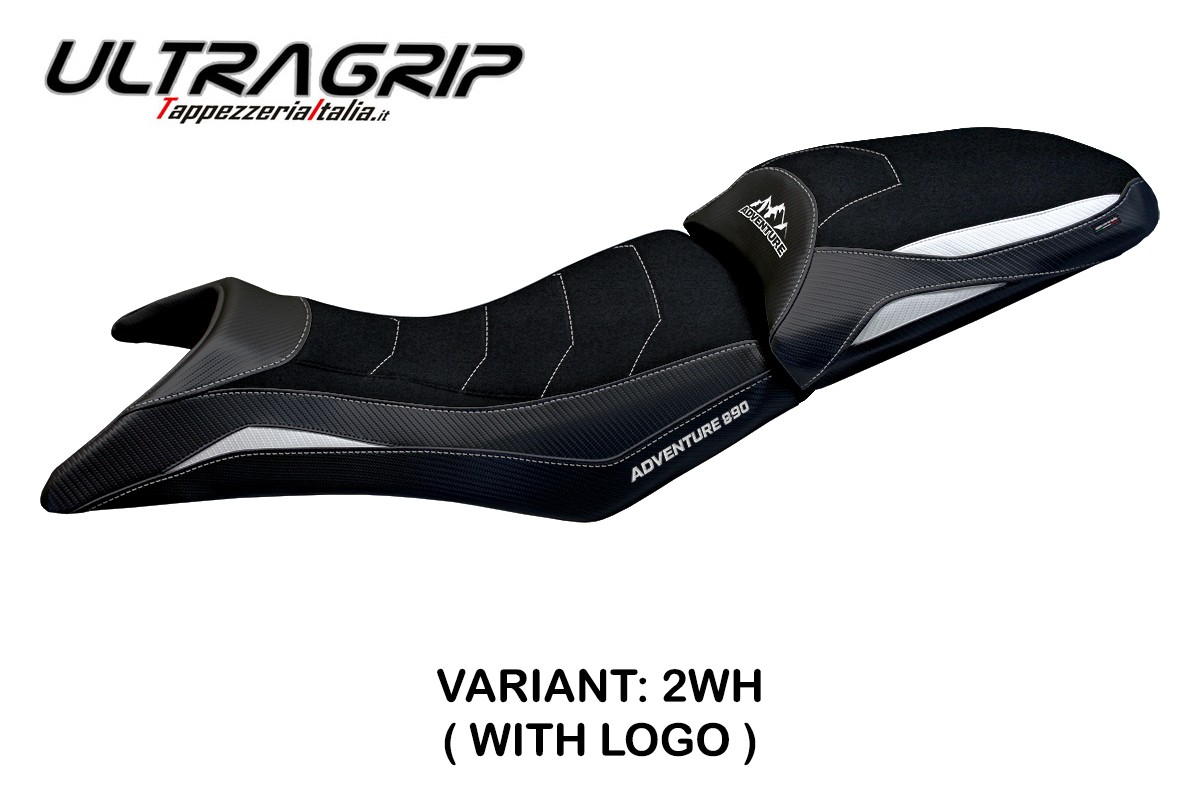 TPZ Gelso Ultragrip white Saddle covering Logo KTM 890 Adventure 2021-2025