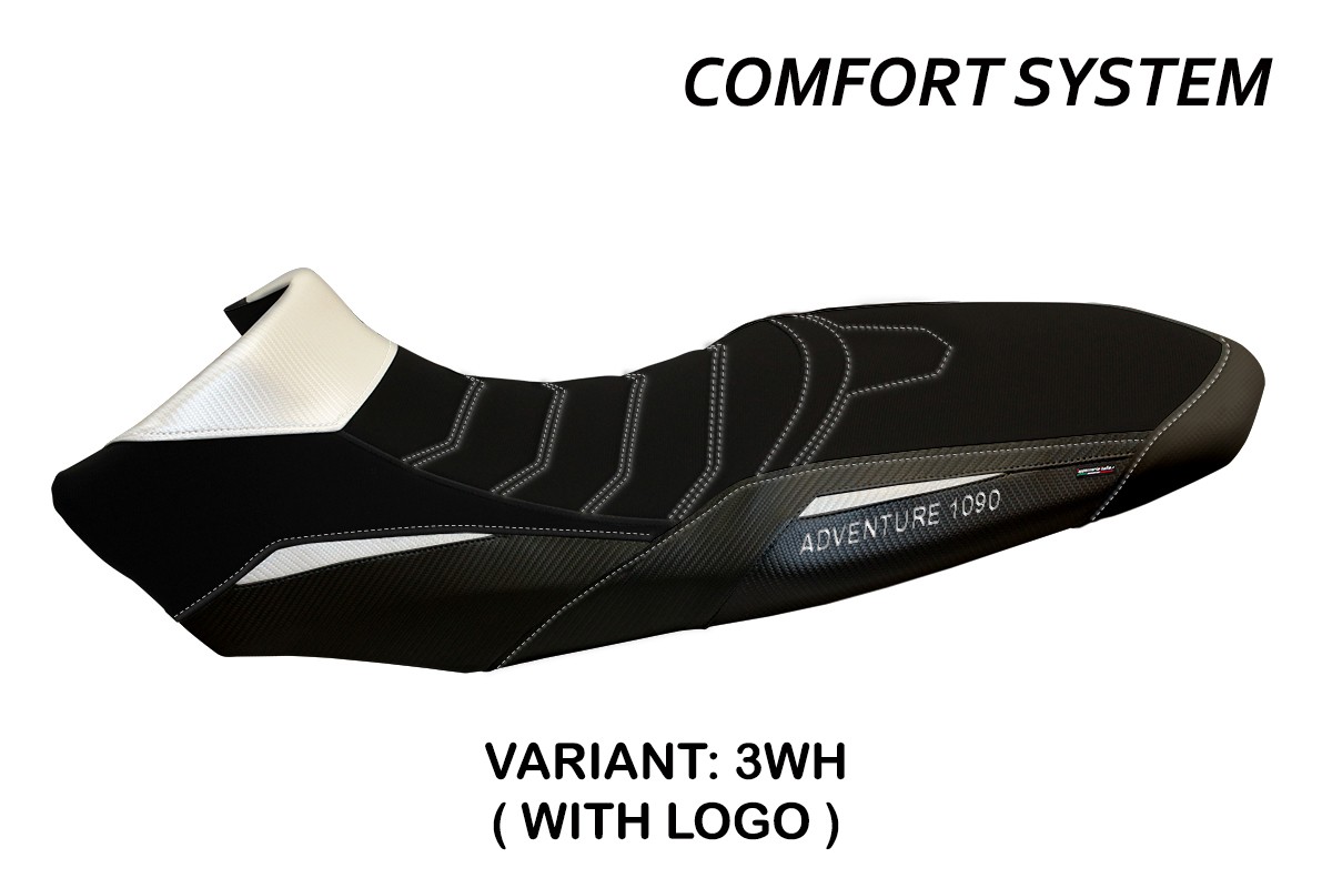 Rivestimento sella TPZ Sassuolo 2 Comfort Logo bianco KTM 1090 Adventure R 2017-2019