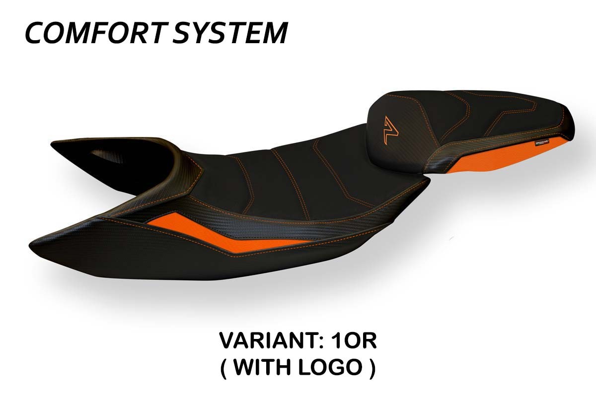 Rivestimento sella TPZ Janna 3 Comfort Logo arancio KTM SuperDuke 1290R 2014-2019