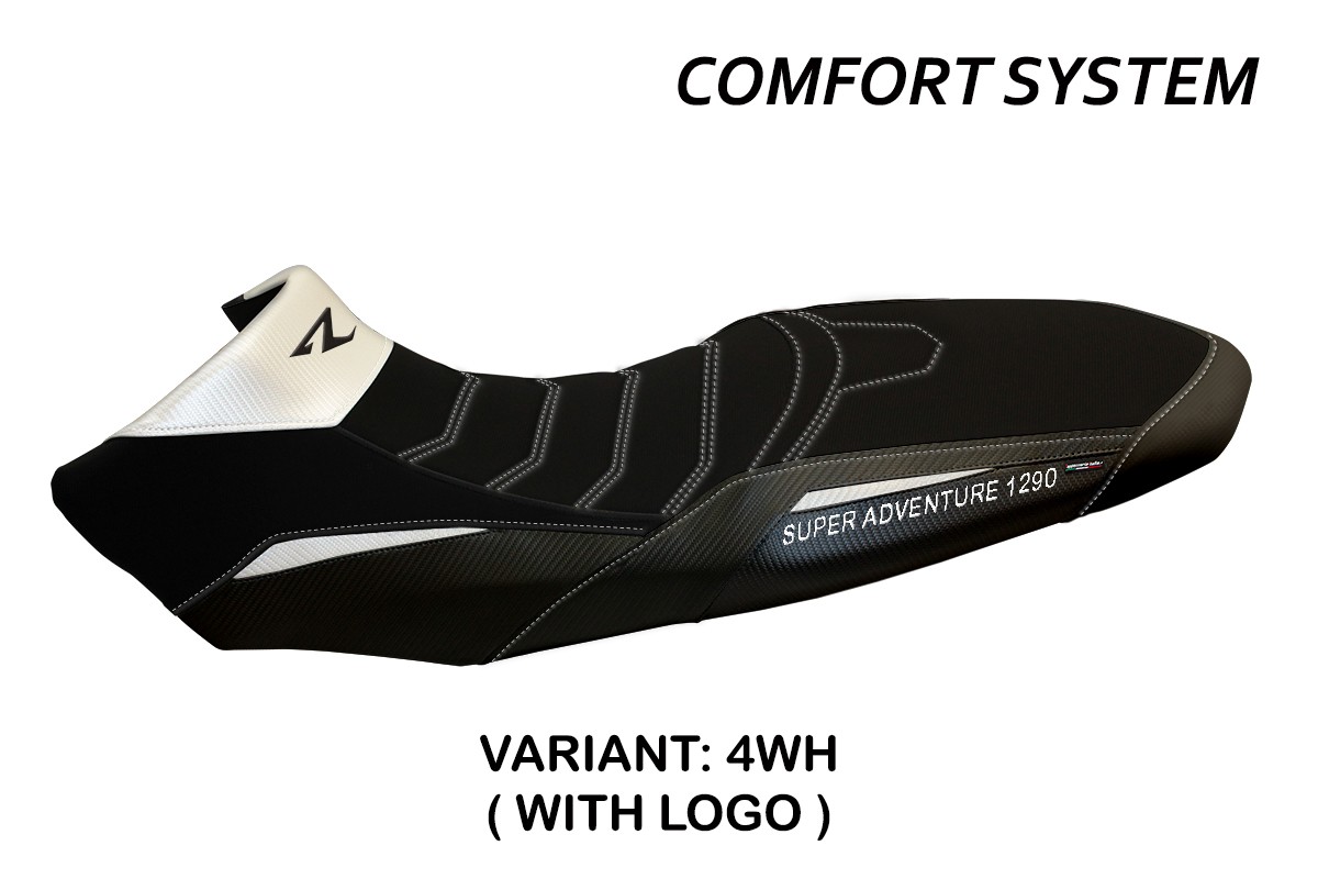 TPZ Ginevra 2 Comfort white Saddle covering Logo KTM Super Adventure 1290R 2017-2020