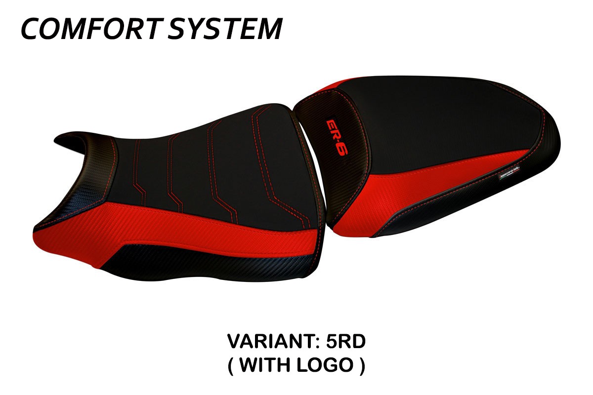 Rivestimento sella TPZ Dayton 1 Comfort Logo rosso Kawasaki ER6N/ER6F 2012-2016