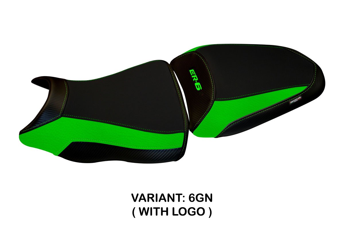 Rivestimento sella TPZ Leeds 1 Logo verde Kawasaki ER6N/ER6F 2012-2016