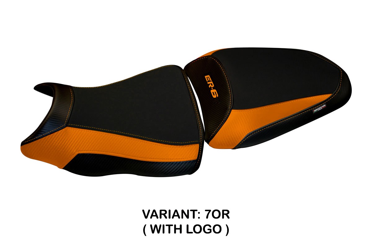 Rivestimento sella TPZ Leeds 1 Logo arancio Kawasaki ER6N/ER6F 2012-2016