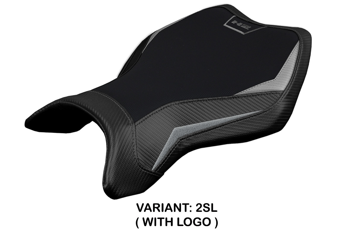 Rivestimento sella TPZ MadMax Logo argento Kawasaki Ninja H2R 2015-2025