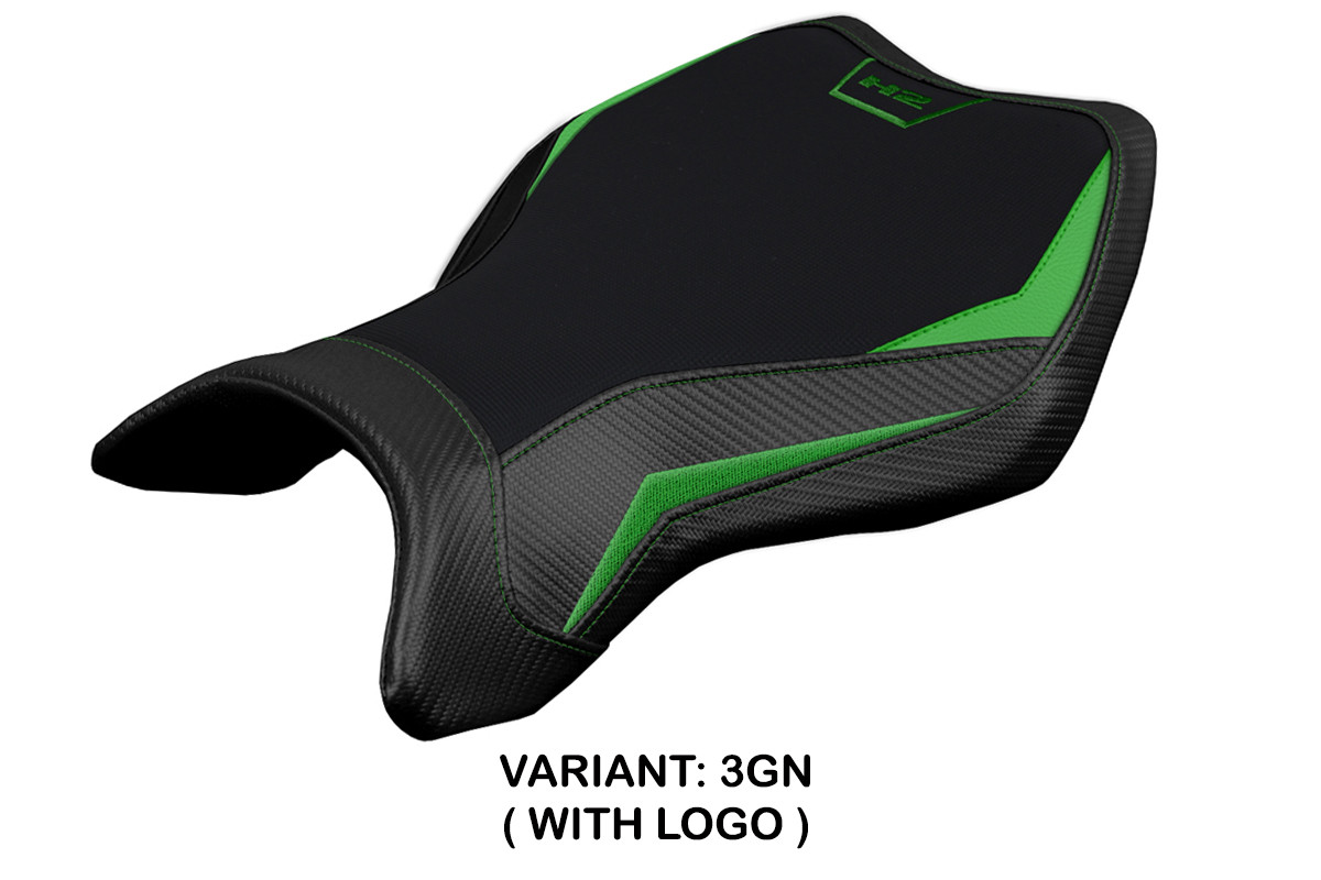 Rivestimento sella TPZ MadMax Logo verde Kawasaki Ninja H2R 2015-2025