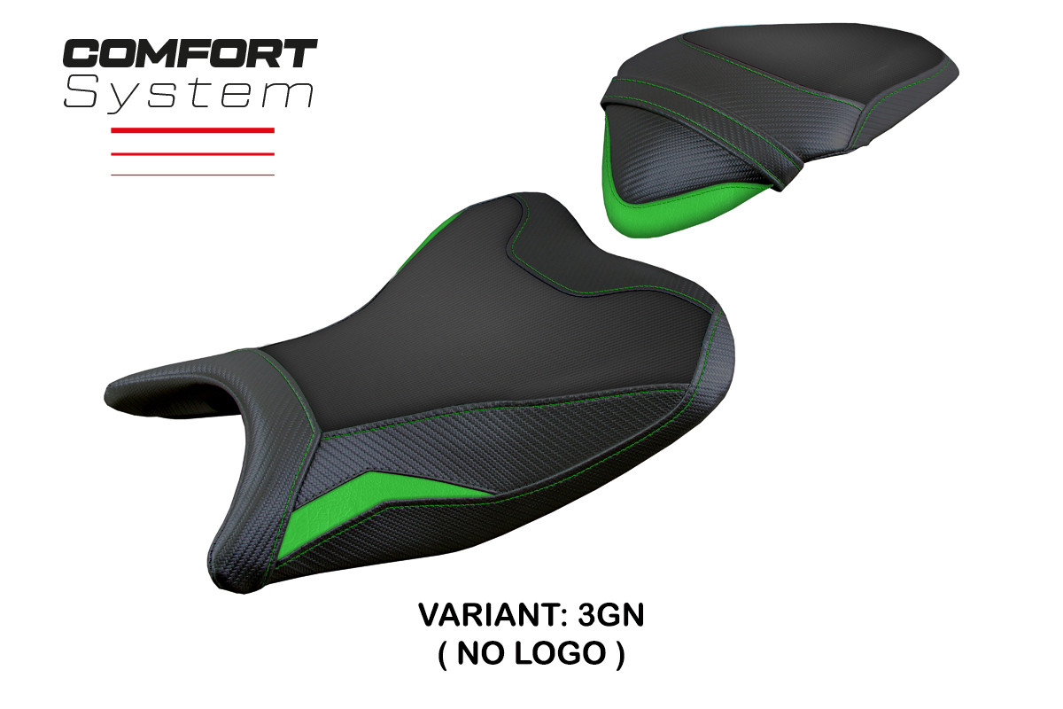 Rivestimento sella TPZ Ribera Comfort verde Kawasaki Ninja 400 2018-2023