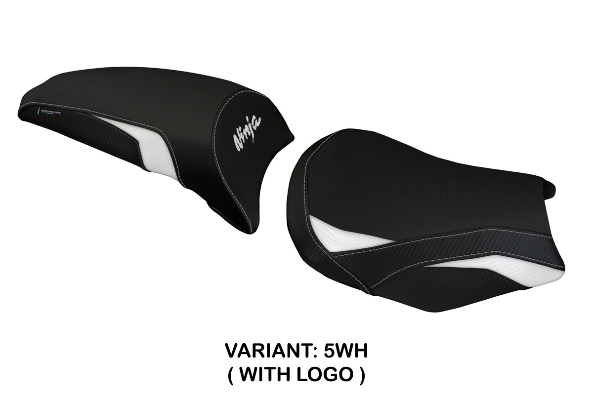 Rivestimento sella TPZ Sihu Logo bianco Kawasaki Ninja 650 2017-2025