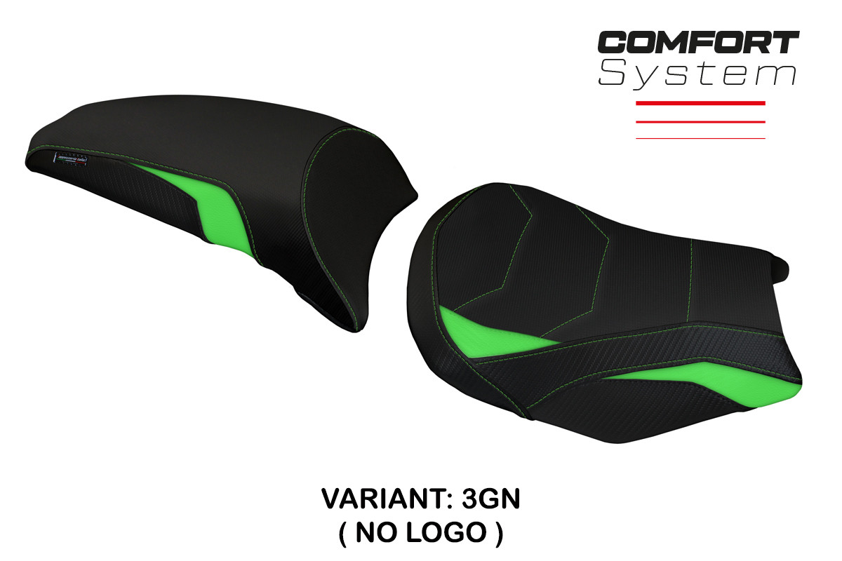 Rivestimento sella TPZ Sihu Comfort verde Kawasaki Ninja 650 2017-2025