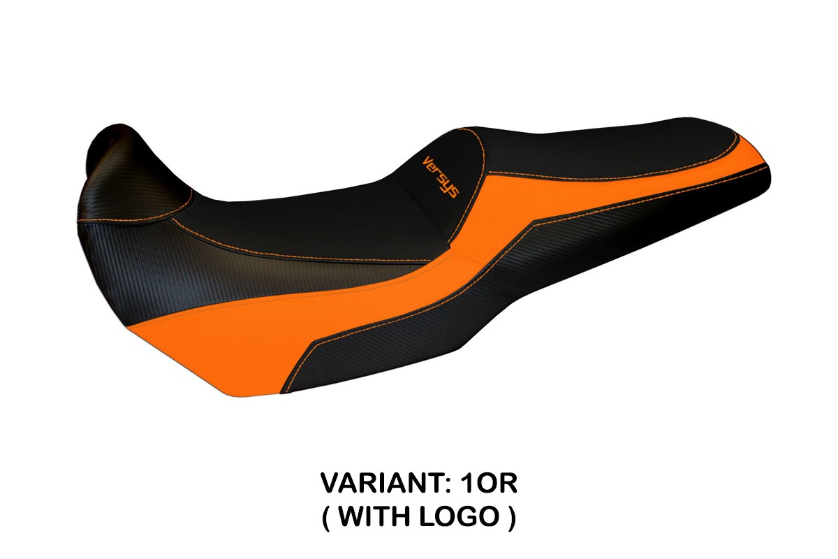 TPZ Kalibo 1 orange Saddle covering Logo Kawasaki Versys 1000 2019-2024