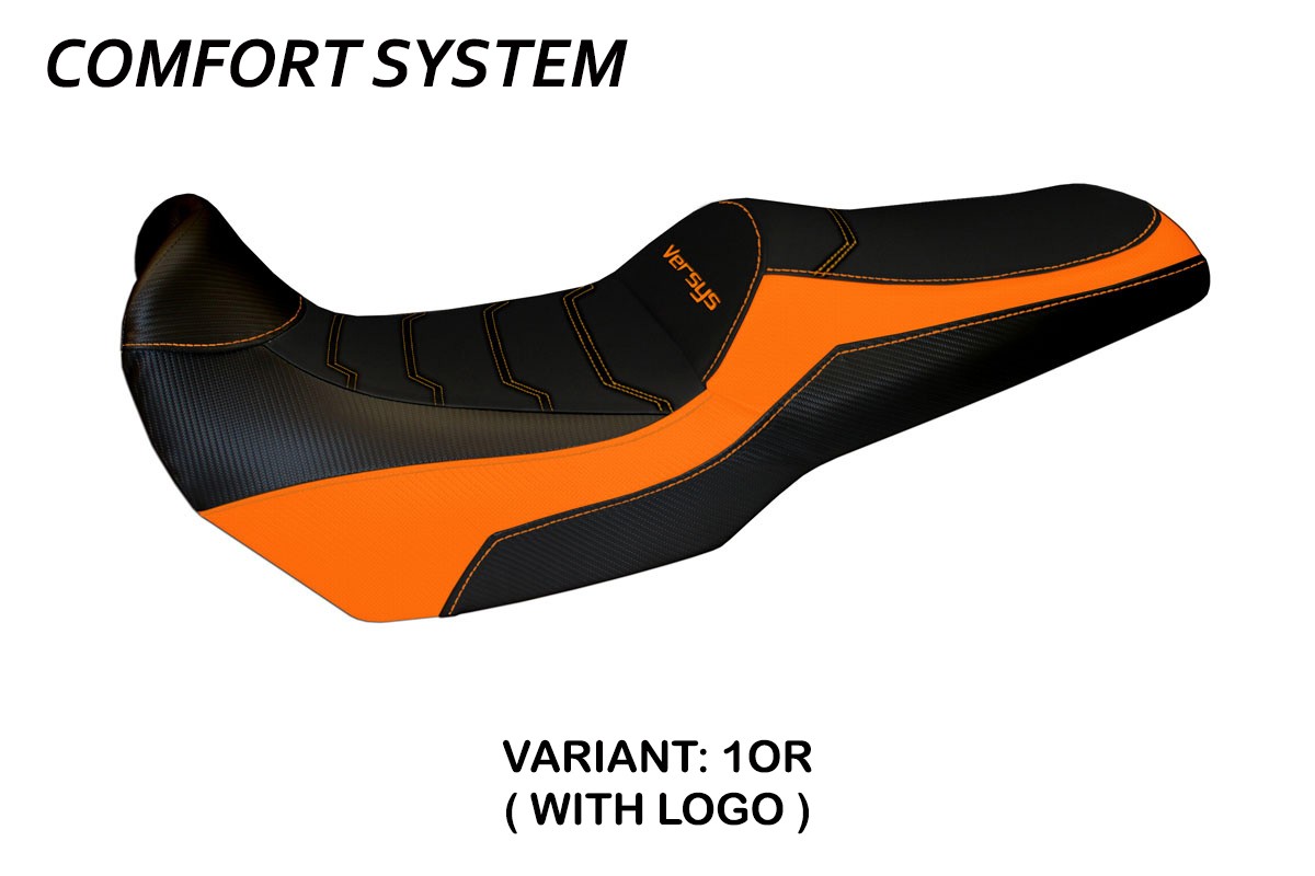 Rivestimento sella TPZ Malay 1 Comfort Logo arancio Kawasaki Versys 1000 2019-2024