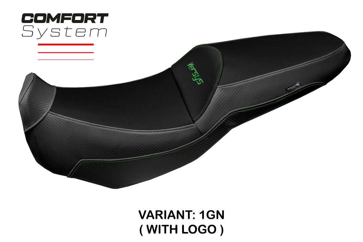 Rivestimento sella TPZ Mira Comfort Logo verde Kawasaki Versys 250/300 2017-2024
