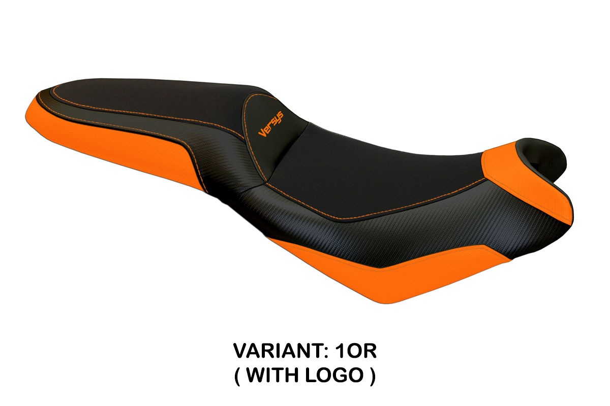 Rivestimento sella TPZ Elba 2 Logo arancio Kawasaki Versys 650 2007-2025