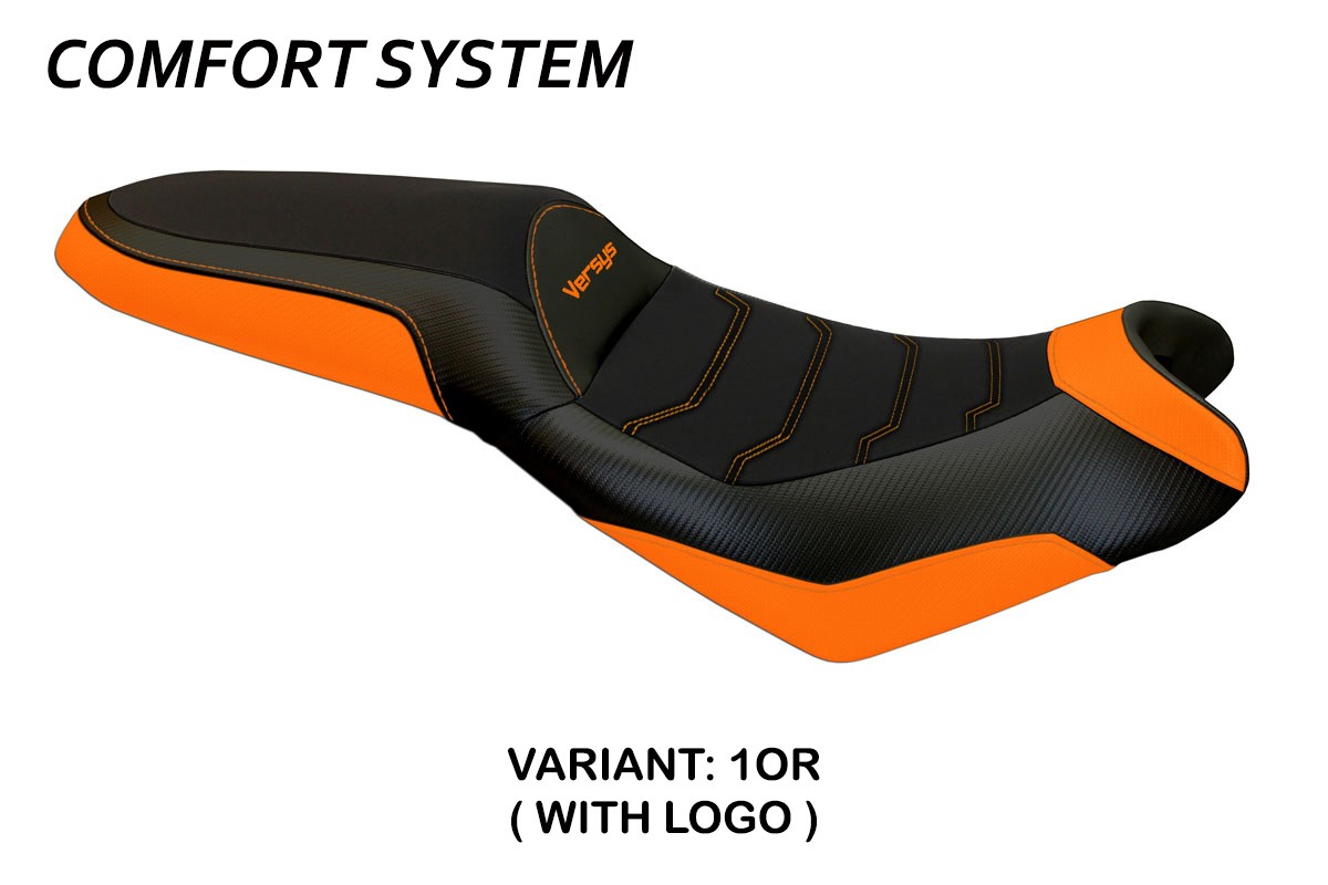 Rivestimento sella TPZ Elba 2 Comfort Logo arancio Kawasaki Versys 650 2007-2025