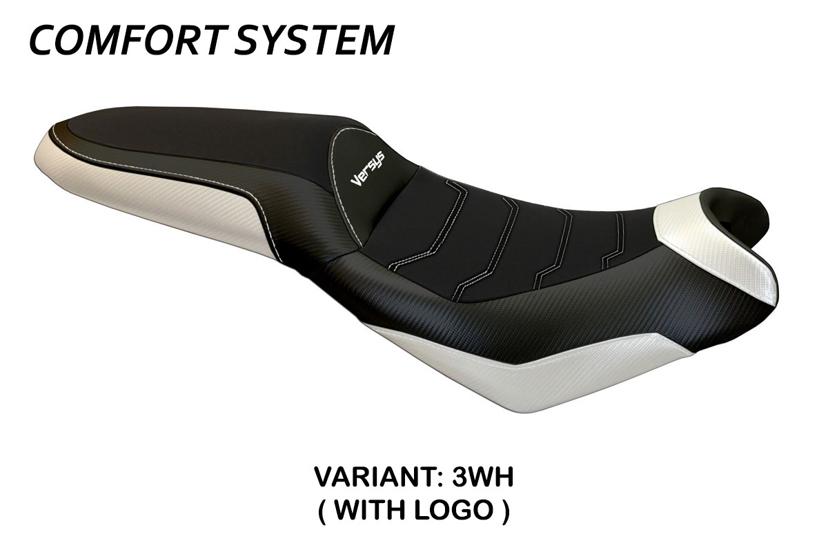 Rivestimento sella TPZ Elba 2 Comfort Logo bianco Kawasaki Versys 650 2007-2025