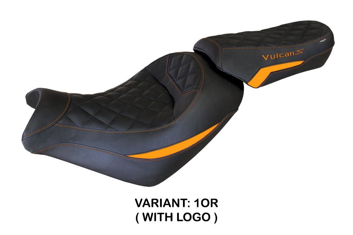 Rivestimento sella TPZ Taipei Logo arancio Kawasaki Vulcan 650 2014-2025