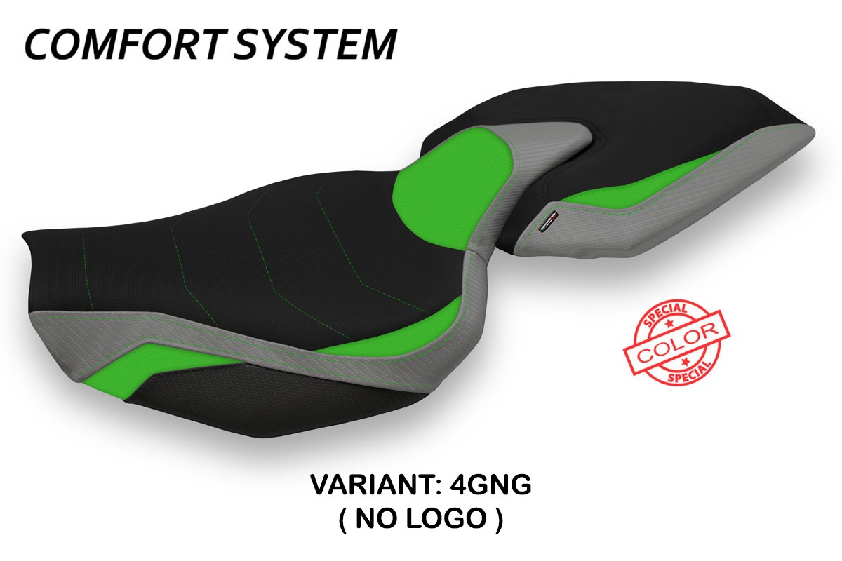 Rivestimento sella TPZ Ellos Comfort Special verde-grigio Kawasaki Z1000 2014-2021