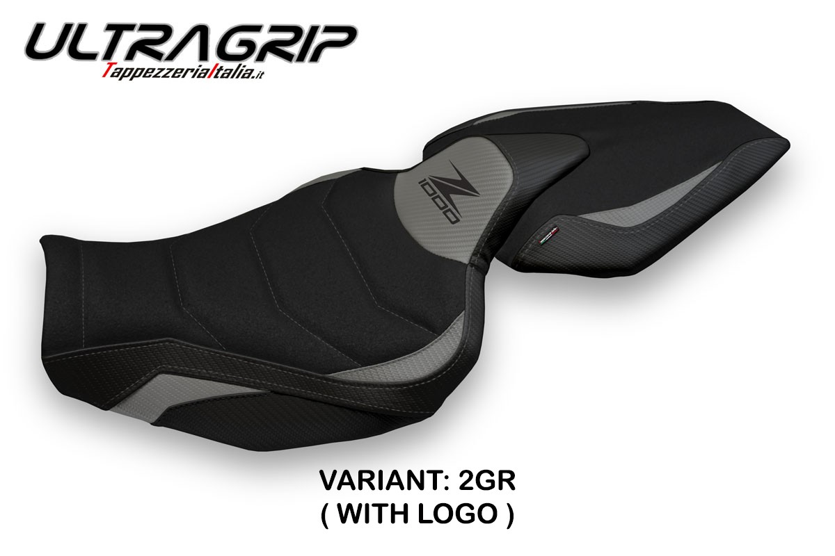 TPZ Hedemora 1 Ultragrip grey Saddle covering Logo Kawasaki Z1000 2014-2021