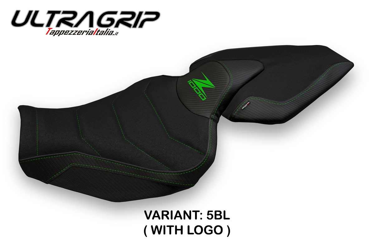 TPZ Hedemora 1 Ultragrip black Saddle covering Logo Kawasaki Z1000 2014-2021
