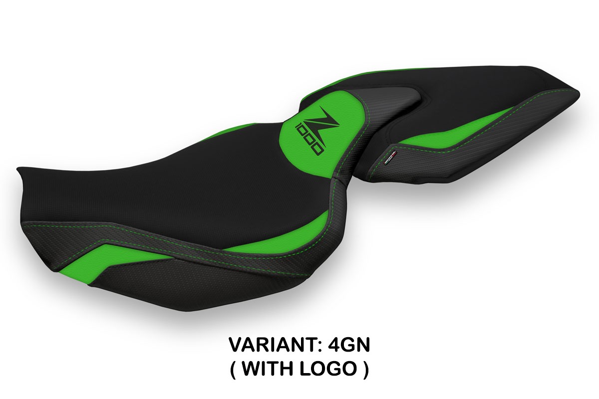 Rivestimento sella TPZ Mellby 1 Logo verde Kawasaki Z1000 2014-2021
