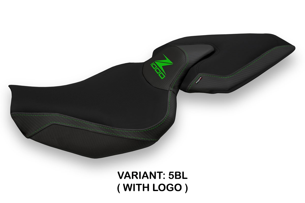 Rivestimento sella TPZ Mellby 1 Logo nero Kawasaki Z1000 2014-2021
