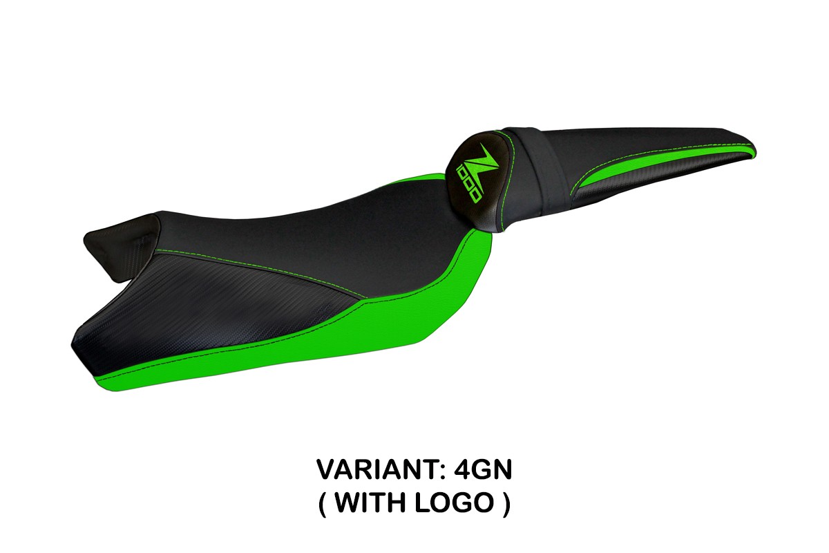 Rivestimento sella TPZ Berna 2 Logo verde Kawasaki Z1000 2010-2013