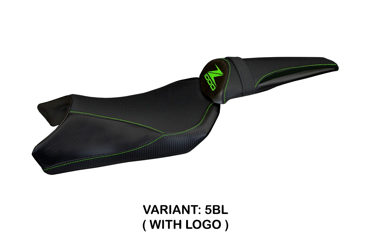 Rivestimento sella TPZ Berna 2 Logo nero Kawasaki Z1000 2010-2013