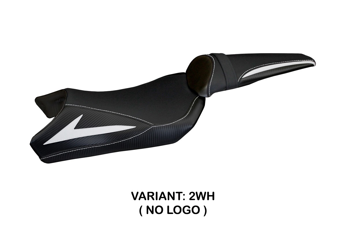 Rivestimento sella TPZ Berna Total Black bianco Kawasaki Z1000 2010-2013