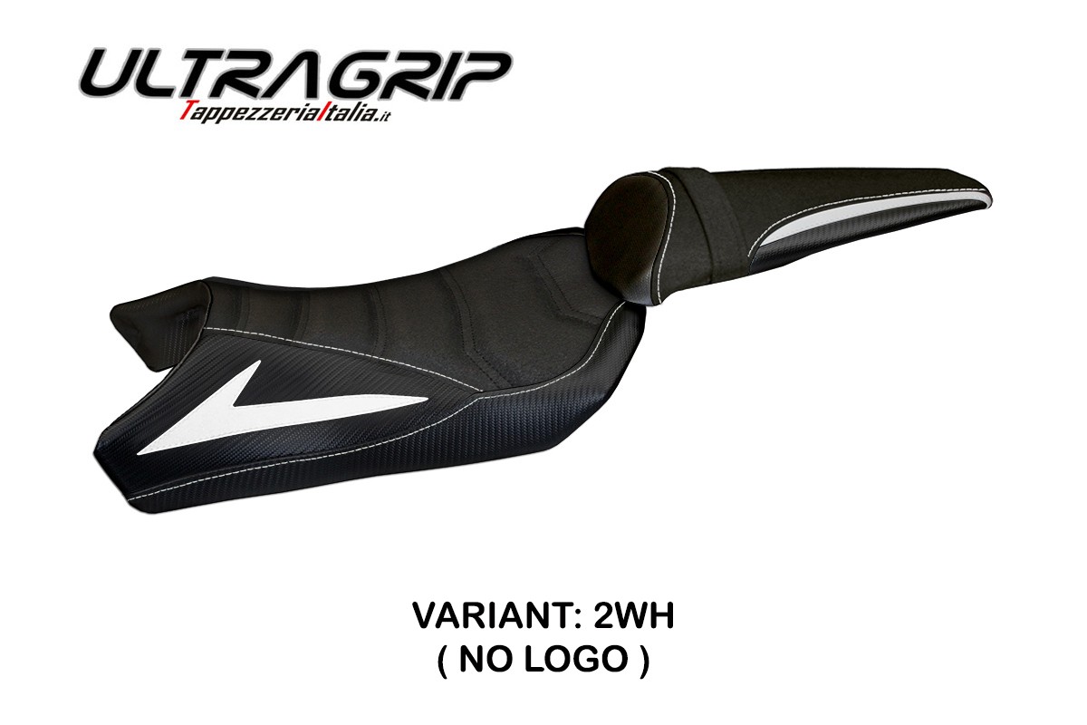 TPZ Berna Total Black Ultragrip white Saddle covering Kawasaki Z1000 2010-2013