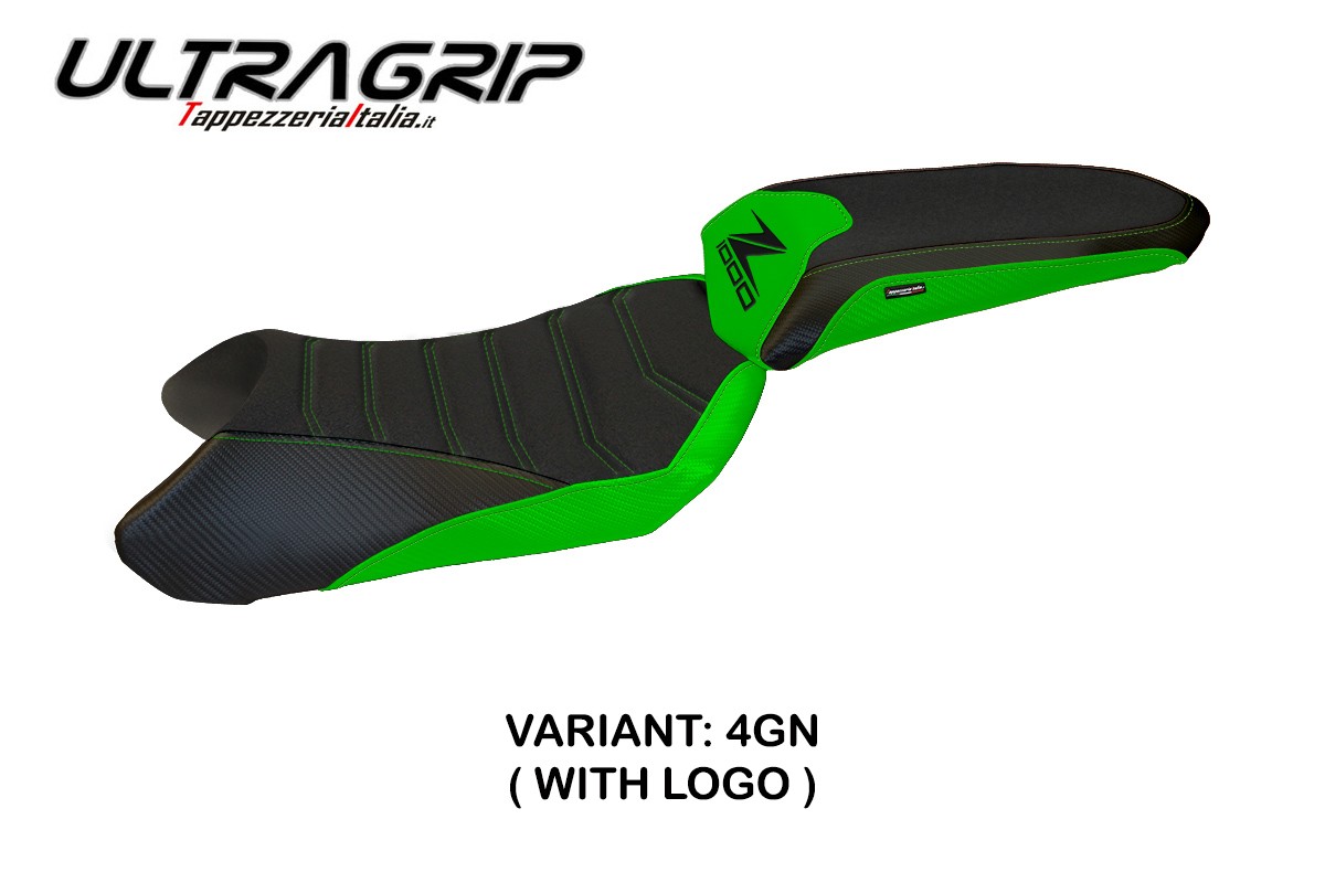 Rivestimento sella TPZ Cosenza 1 Ultragrip Logo verde Kawasaki Z1000SX 2011-2016