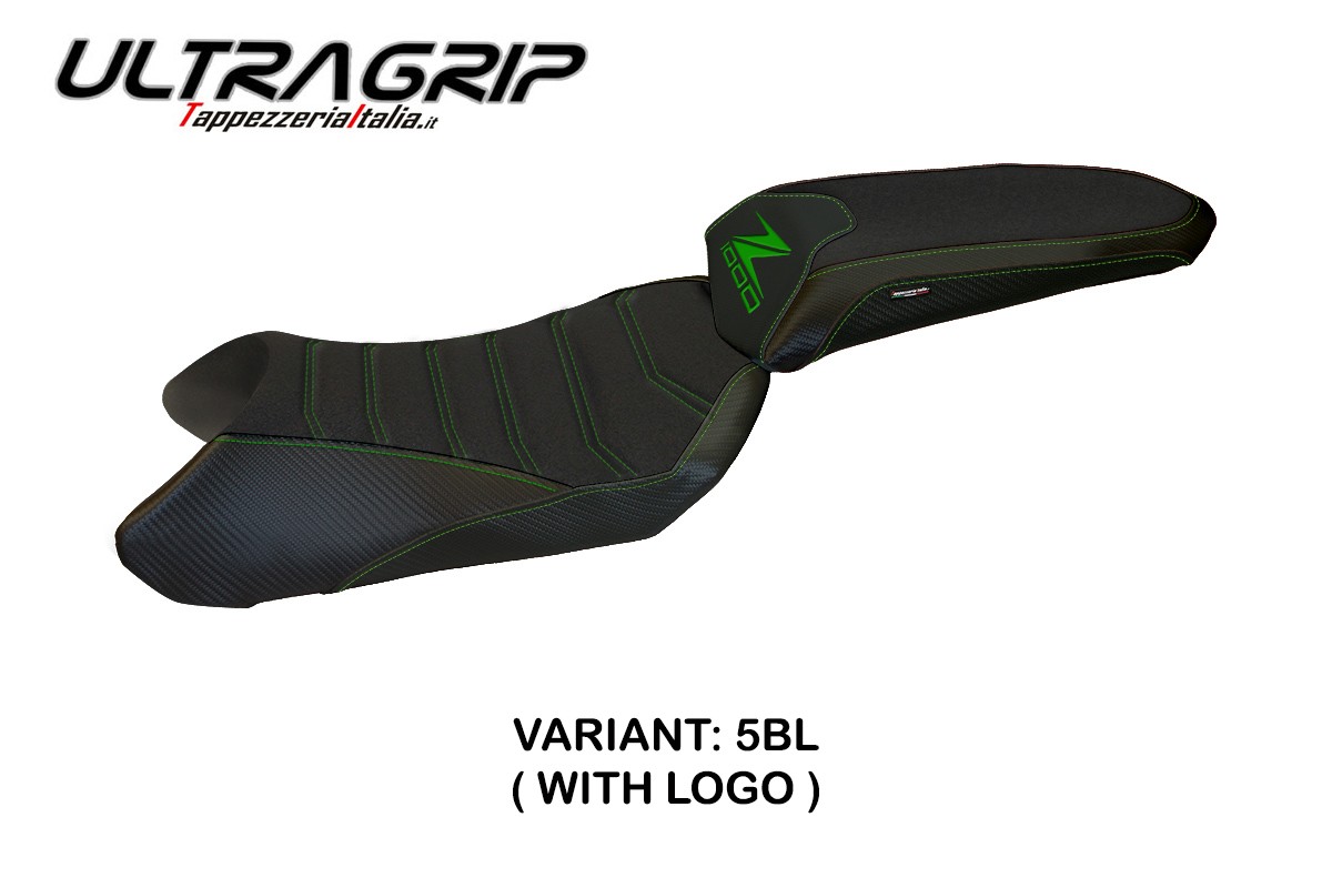 Rivestimento sella TPZ Madison 1 Ultragrip Logo nero Kawasaki Z1000SX 2017-2019