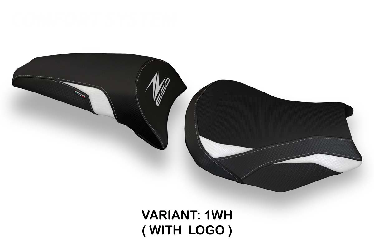 Rivestimento sella TPZ Cave 1 Logo bianco Kawasaki Z650 2017-2025