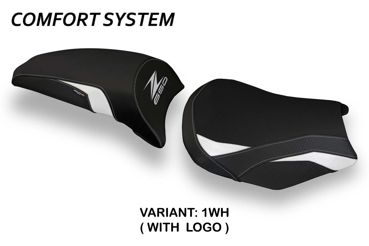 Rivestimento sella TPZ Vergato 1 Comfort Logo bianco Kawasaki Z650 2017-2025