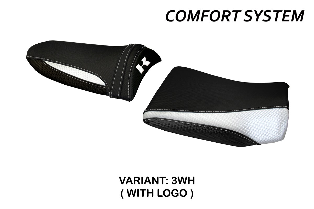 Rivestimento sella TPZ Pozzuoli 1 Comfort Logo bianco Kawasaki Z1000 2003-2006