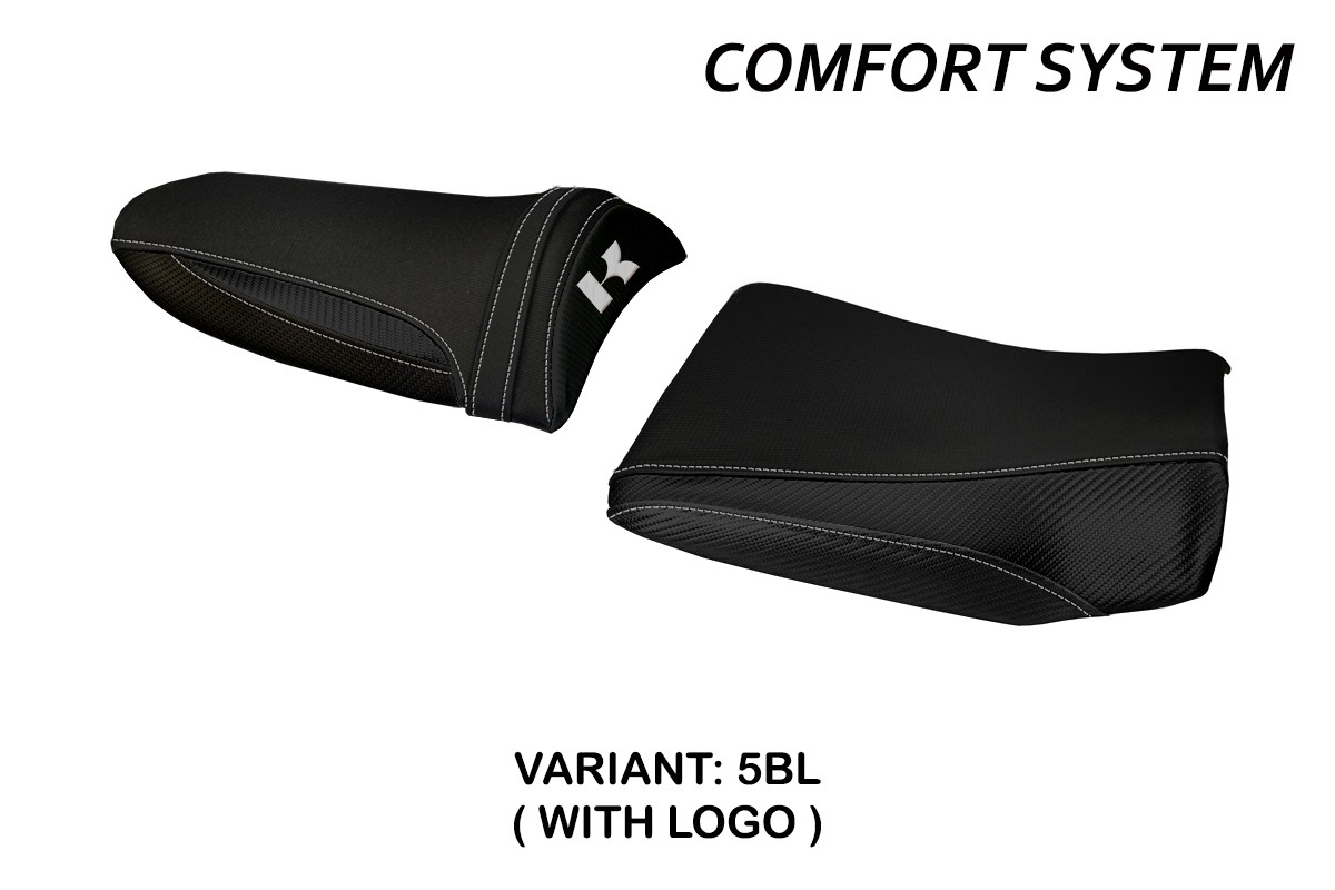 Rivestimento sella TPZ Pozzuoli 1 Comfort Logo nero Kawasaki Z1000 2003-2006