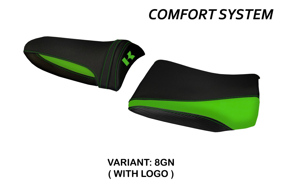 Rivestimento sella TPZ Pozzuoli 1 Comfort Logo verde Kawasaki Z750 2003-2006