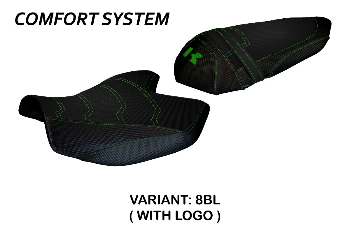 TPZ Amatrice 2 Comfort black Saddle covering Logo Kawasaki Z1000 2007-2009