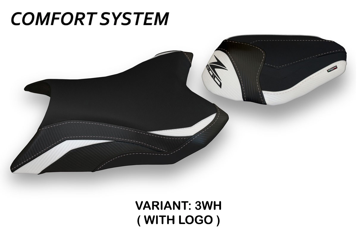 Rivestimento sella TPZ Kemi Comfort Logo bianco Kawasaki Z800 2013-2016