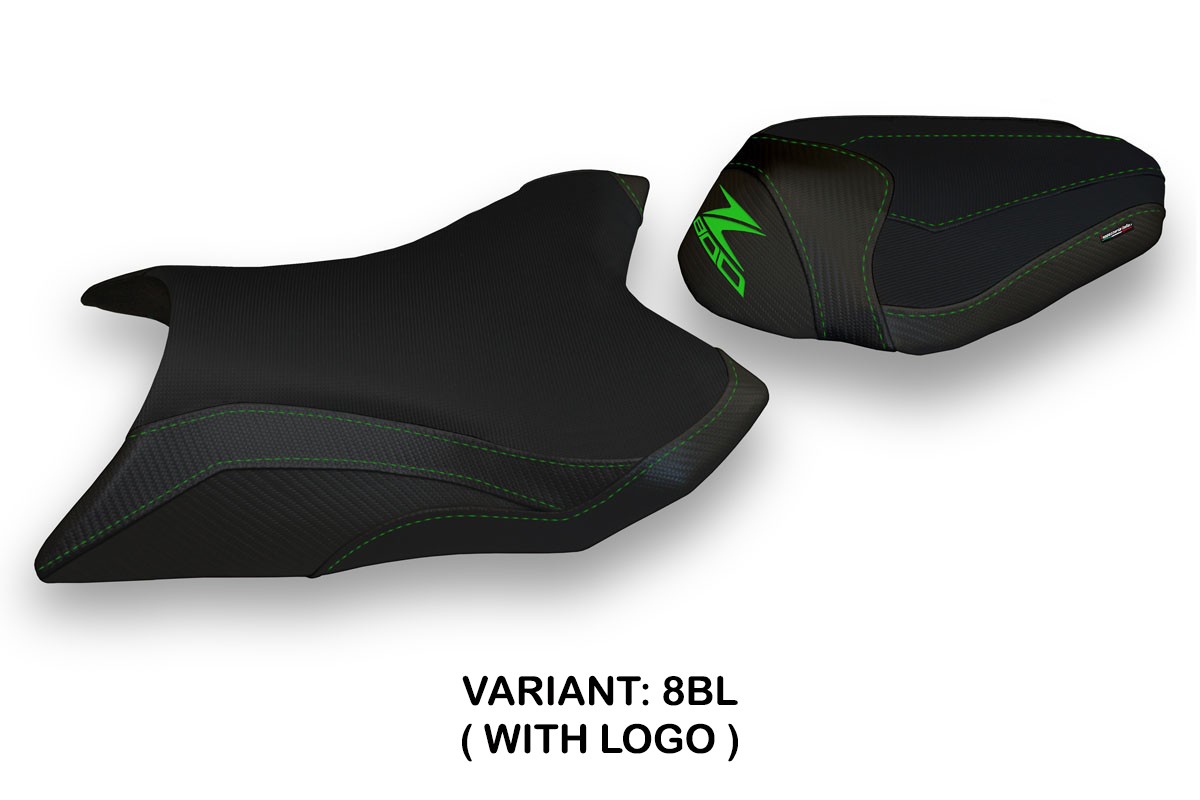 Rivestimento sella TPZ Mumbai 1 Logo nero Kawasaki Z800 2013-2016