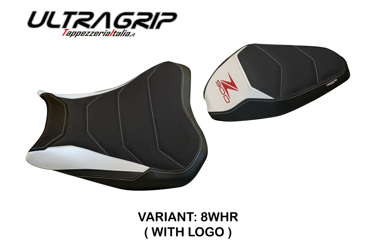 TPZ Arad 1 Ultragrip white-red Saddle covering Logo Kawasaki Z900 2017-2024