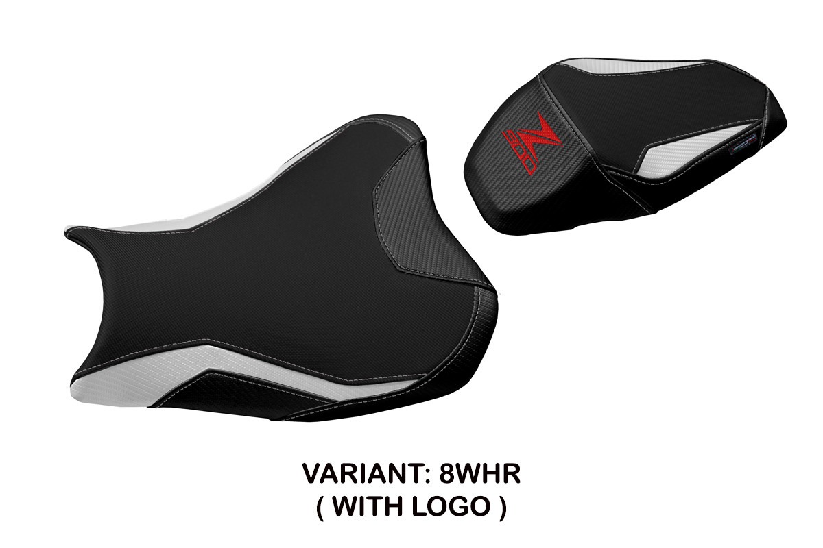 Rivestimento sella TPZ Suhl 1 Logo bianco-rosso Kawasaki Z900 2017-2024