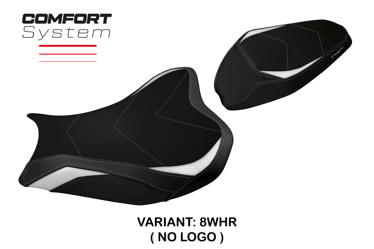 Rivestimento sella TPZ Shara Comfort bianco-rosso Kawasaki Z900 2017-2024