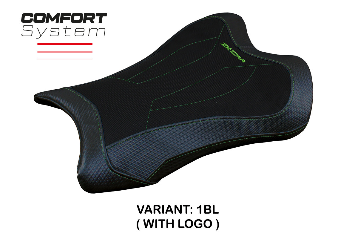 Rivestimento sella TPZ Garen Comfort Logo nero Kawasaki ZX10RR Ninja 2021-2025