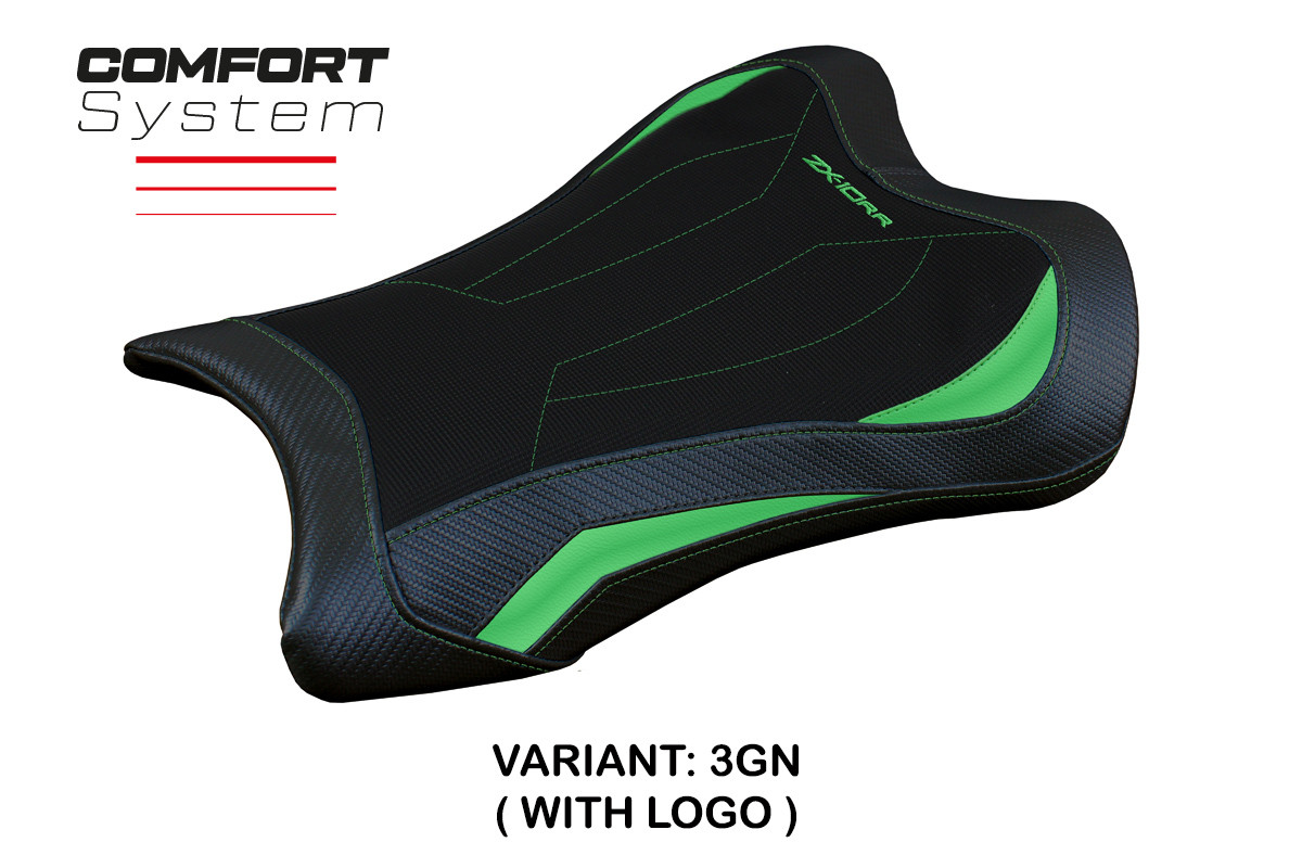 Rivestimento sella TPZ Garen Comfort Logo verde Kawasaki ZX10RR Ninja 2021-2025