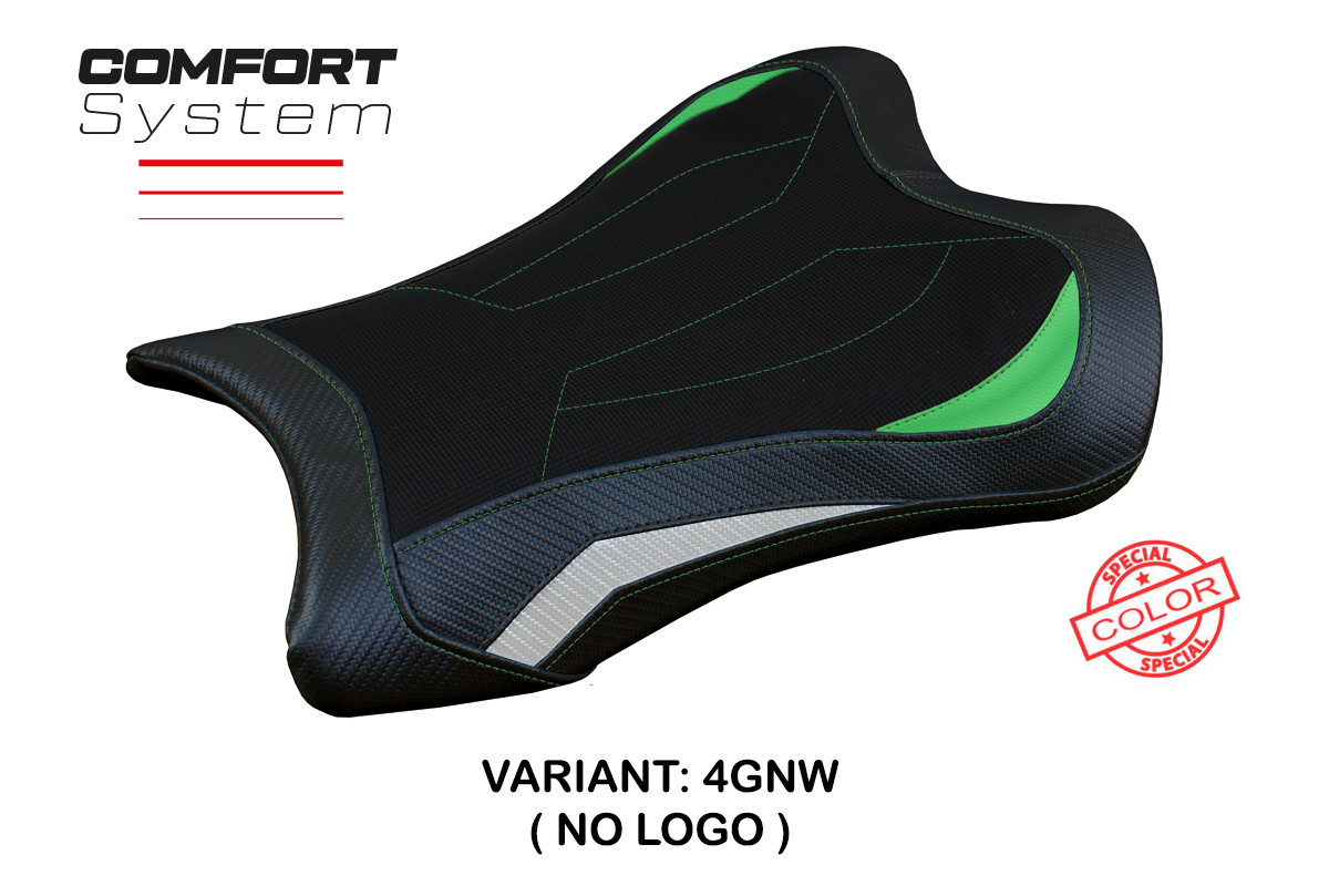 Rivestimento sella TPZ Garen Comfort verde-bianco Kawasaki ZX10RR Ninja 2021-2025