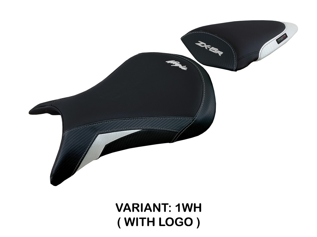 TPZ Andujar white Saddle covering Logo Kawasaki ZX6R Ninja 2007-2008