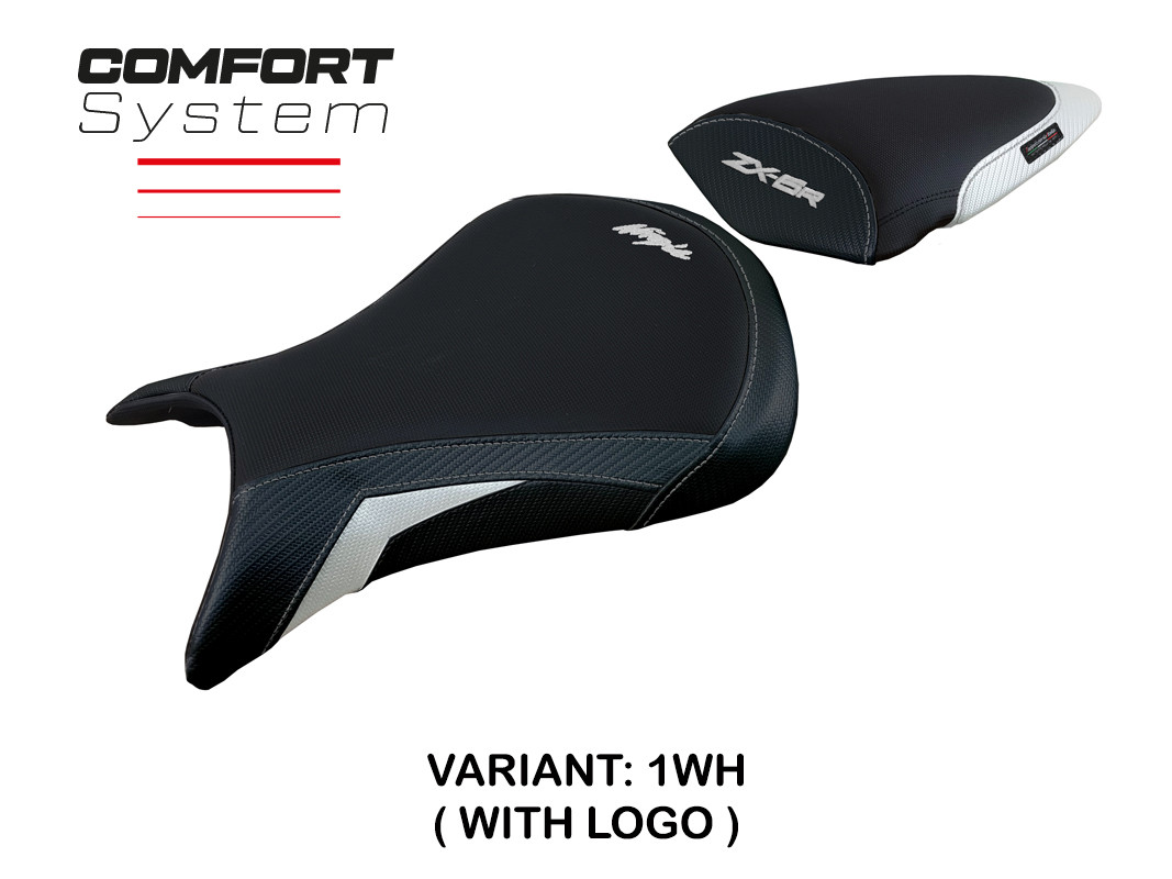 Rivestimento sella TPZ Juri Comfort Logo bianco Kawasaki ZX6R Ninja 2005-2006
