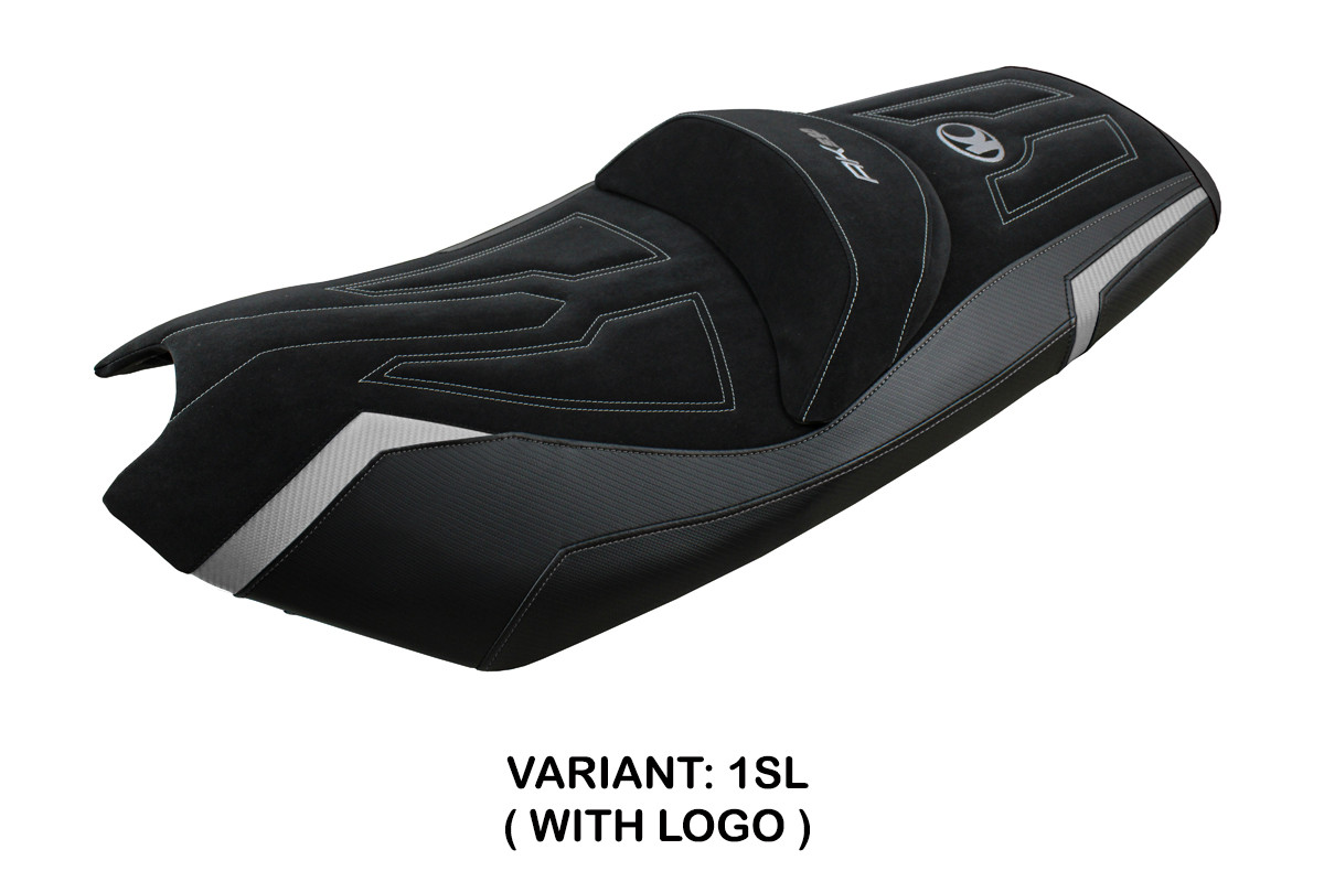 Rivestimento sella TPZ Rajka Logo argento Kymco AK550 2017-2024