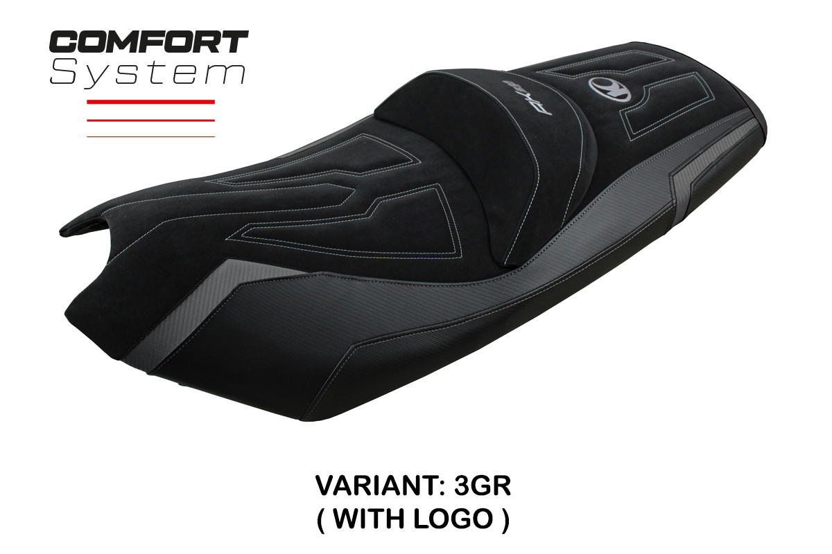 Rivestimento sella TPZ Rajka Comfort Logo grigio Kymco AK550 2017-2024